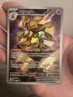 Pokemon Card Mega Evolutions Pokemon Center ETB Alakazam Stamped Promo Fresh - Image 1