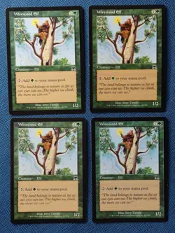 MTG 4x Wirewood Elf x4 LP Onslaught Magic the Gathering Playset Elves - Image 2