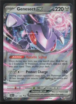 067/086 Genesect ex - SV Black Bolt Holofoil Double Rare NM Pokemon - Image 1