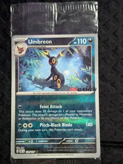 Umbreon 130/197 Reverse Holo EB Games Stamped Sealed Promo Pokemon TCG Card - Image 1