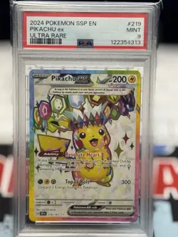 Pokemon TCG Pikachu EX Ultra Rare Surging Sparks 219/191 PSA MINT 9 - Image 1