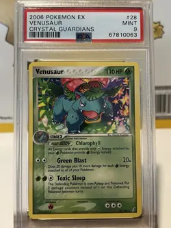 2006 Pokemon Venusaur #28 EX Crystal Guardians PSA 9 - Image 1