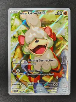 Hisuian Growlithe 181/167 - Pokemon Twilight Masquerade Illustration Rare - Image 1