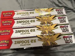 Pokemon TCG Scarlet & Violet 151 Zapdos EX Collection Boxes Lot Of 4 Sealed New - Image 2