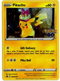 Pokemon - Pokemon Go - Pikachu SWSH234 Black Star Promo - Image 1
