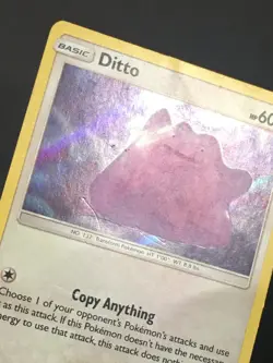 Pokemon TCG Ditto 17/18 Detective Pikachu 2019 Holo Rare DAMAGED/HP - Image 2