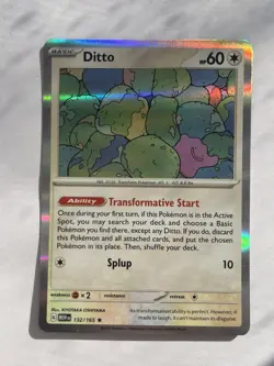 Pokemon TCG Ditto Scarlet & Violet 151 132/165 Holo Rare NM - Image 1