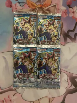 Yugioh Legend of Blue Eyes White Dragon 25th Anniversary Booster Pack x4 - Image 1