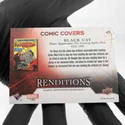 Marvel Card Black Cat 49 Comic Covers Fleer Upper Deck Renditions [NM] - Image 4