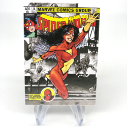 Marvel Card Spider-Woman 73 Comic Covers Fleer Upper Deck Renditions [NM] - Image 1