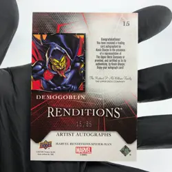 Marvel Card Demogoblin 15 Singed Kevin Sharpe /65 Upper Deck Renditions [NM] - Image 3