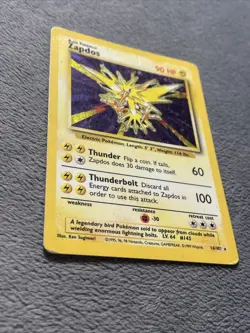 Zapdos 16/107 1999 Base Set Ken sugimori Holo Pokemon Card Rare Vintange WOTC - Image 3