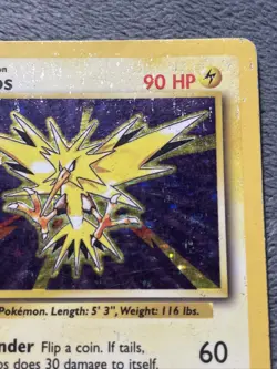 Zapdos 16/107 1999 Base Set Ken sugimori Holo Pokemon Card Rare Vintange WOTC - Image 5