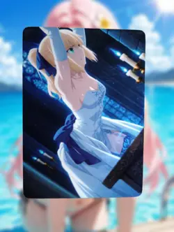 Saber Fate/stay night Anime Waifu Sexy Doujin Lewd Hentai Card - Image 1