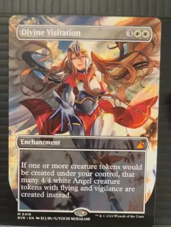 Mtg DIVINE VISITATION ANIME BORDERLESS NM Ravnica Remastered 0416 -Argo- - Image 1