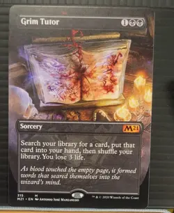 Mtg GRIM TUTOR BORDERLESS Alternate Art NM M21 315 -Argo- - Image 1
