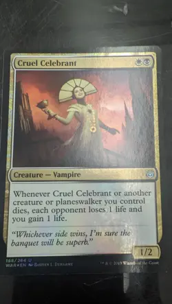 Cruel Celebrant Foil Magic Card MTG War Of The Spark - Image 1
