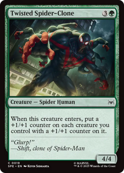 Twisted Spider-Clone (FOIL) x1 - MTG Marvel's Spider-Man Eternal SPE #19 - Image 1