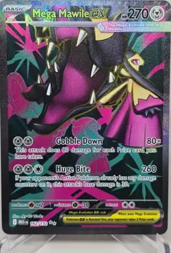 Mega Mawile ex FULL ART / ULTRA RARE 162/132 Mega Evolution Pokemon TCG - Image 1