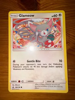 2018 Pokemon Sun & Moon Ultra Prism 108 Glameow - Image 1