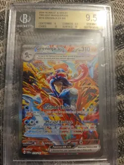 Pokemon Scarlet and Violet Twilight Masquerade Greninja EX 214/167 BGS 9.5 - Image 1