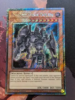 Yugioh! Ancient Gear Golem RA03-EN151 Platinum Secret Rare 1st Edition NM - Image 1