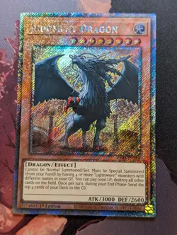 YUGIOH RA03-EN196 Judgment Dragon Platinum Secret Rare 1st Edition NM - Image 1