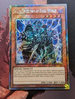 Yugioh Sillva, Warlord of Dark World RA03-EN158 Platinum Secret Rare NM - Image 1