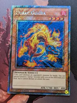 Jurrac Guaiba RA03-EN242 Platinum Secret Rare 1st Edition YuGiOh TCG Card - Image 1