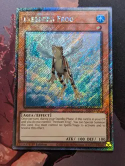 YUGIOH RA03-EN161 Treeborn Frog Platinum Secret Rare 1st Edition NM - Image 1