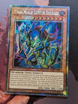 Toon Black Luster Soldier RA03-EN272 Platinum Secret Rare 1st Edition YuGiOh - Image 1