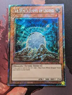 The White Stone of Legend RA03-EN208 Platinum Secret Rare 1st Edition YuGiOh - Image 1