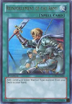YUGIOH Reinforcement of the Army LCJW-EN286 1st edition Ultra Rare LP - Image 1
