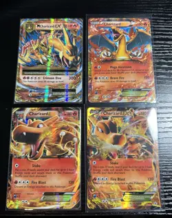 Pokemon 4 Card Lot: EX Charizard Lot, Mega Charizard+ (MP-HP+ READ DESCRIPTION)￼ - Image 1