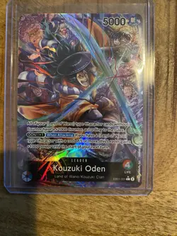 One Piece Card Game EB01 Kouzuki Oden ALT ART Leader English EB01-001 - Image 1