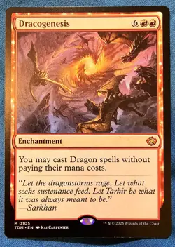 MTG Single Card Tarkir: Dragonstorm Dracogenesis 105 NM/M Regular Mythic - Image 1