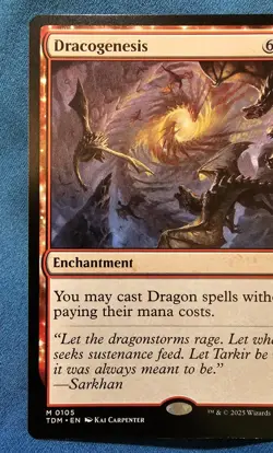 MTG Single Card Tarkir: Dragonstorm Dracogenesis 105 NM/M Regular Mythic - Image 4