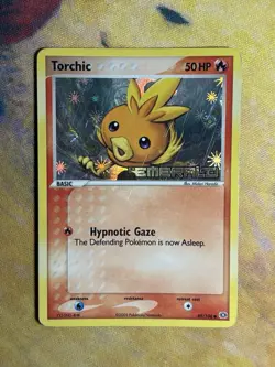 Torchic 69/106 EX Emerald 2005 Reverse Holo Foil Stamped Pokemon Card TCG - Image 2