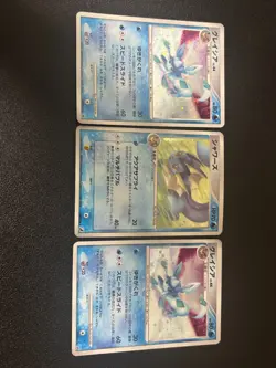 3set Glaceon Holo DPBP#161 1st Edition DP4 Vaporeon025/106 Japanese Pokemon Card - Image 2