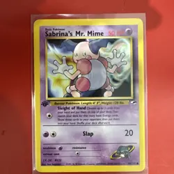Pokemon Card Sabrina's Mr Mime Gym Heroes 1st Edition Common 94/132 Near Mint ll - Image 1