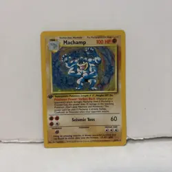 Machamp 8/102 Pokemon Card 1st Edition Base Set Holo WOTC 1999 HP Rare - Image 2