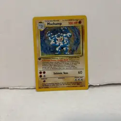 Machamp 8/102 Pokemon Card 1st Edition Base Set Holo WOTC 1999 HP Rare - Image 3