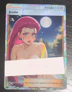 Pokemon Jessie Trainer Story Anime Waifu Foil Card - Image 1