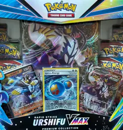 POKEMON TCG RAPID STRIKE URSHIFU VMAX HP 330 COLLECTION BOX with 84 Cards - Image 2