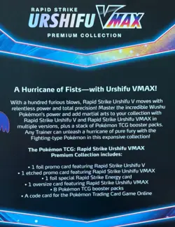 POKEMON TCG RAPID STRIKE URSHIFU VMAX HP 330 COLLECTION BOX with 84 Cards - Image 4