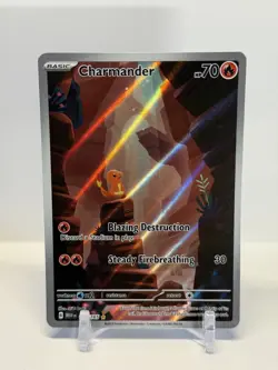 Pokemon TCG Charmander Scarlet Violet-151 Holo Illustration Rare Card 168/165 - Image 1
