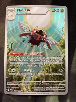 Ninjask Illustration Rare ME01: Mega Evolution 137/132 Pokemon Card Grass Type - Image 1