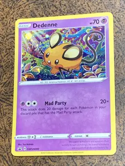 Dedenne SWSH080 Black Star Promo Holo Pokemon Card - Image 1