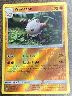 Primeape 51/111 Crimson Invasion Rare Reverse Holo Pokemon Card - Image 1