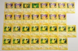 Pokemon card 30 Set Pikachu No.025 Old Back 033/087 1st ED Non holo Japanese - Image 1